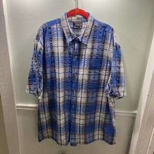 South Pole Blue and White Plaid Men's Shirt
